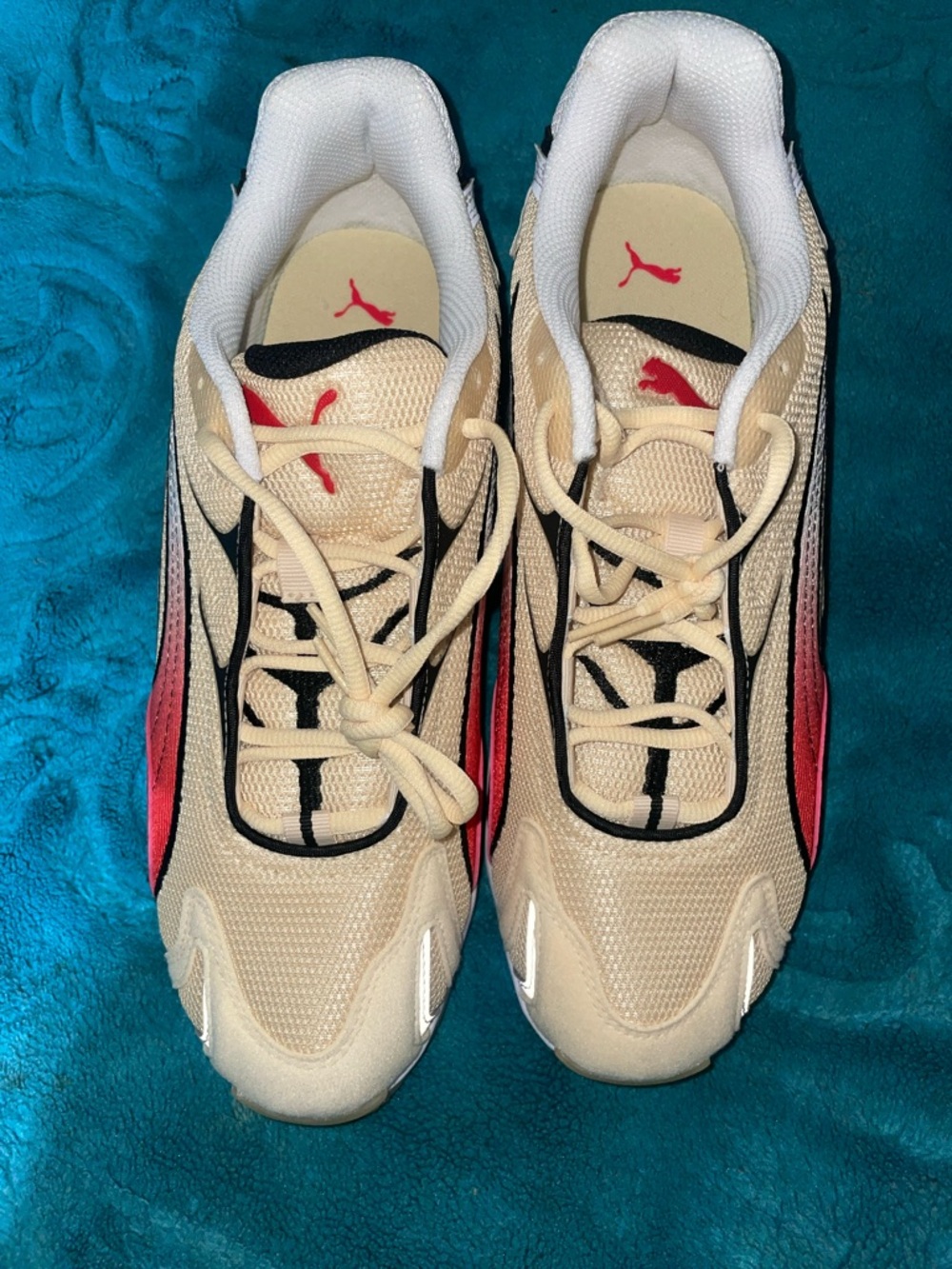 Puma Men’s Beige summer melon Low-Top Sneakers